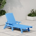 thumbnail image 1 of WestinTrends Malibu Chaise Lounge Outdoor, All Weather Poly Lumber Patio Pool Lounge Chairs with 5 Positions Backrest, Pacific Blue, 1 of 10