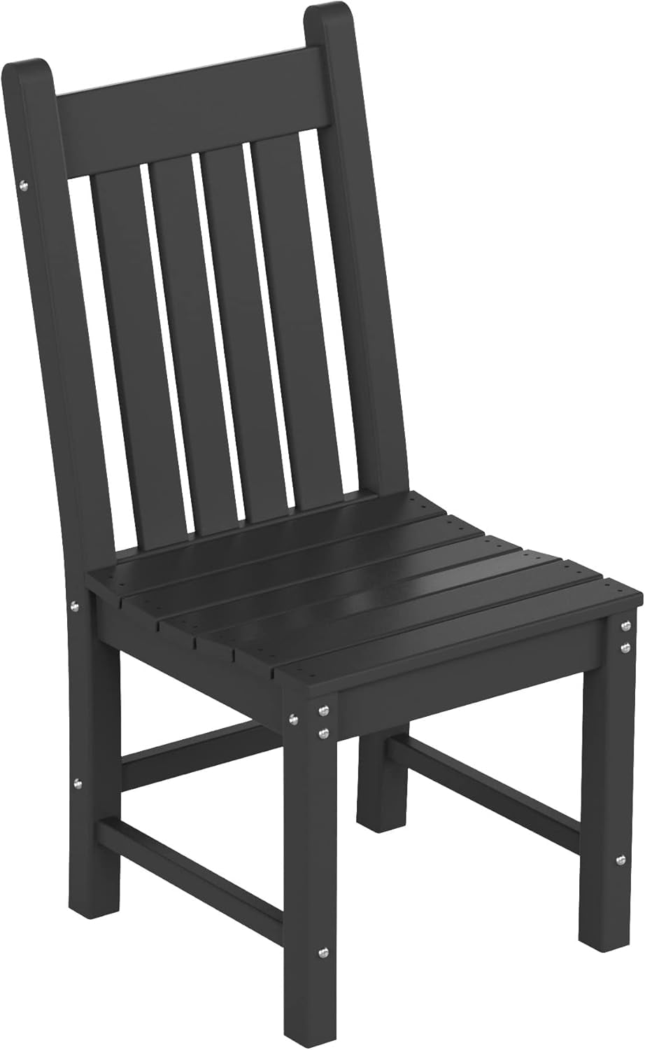 Gray HDPE Armless Outdoor Dining Chair