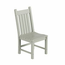 WestinTrends Malibu Classic Outdoor Dining Chairs, All Weather Poly Lumber Adirondack Patio Chairs Restaurant Bistro Chairs Support 350 LBS, Arched Backrest and Curved Seat for Comfort, Sand