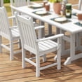 thumbnail image 1 of WestinTrends Malibu Classic Outdoor Dining Chairs with Arms, All Weather Poly Lumber Adirondack Patio Chairs Restaurant Bistro Chairs Support 350 LBS, Arched Backrest and Curved Seat, White, 1 of 11