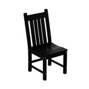 WestinTrends Malibu Classic Outdoor Dining Chairs, All Weather Poly Lumber Adirondack Patio Chairs Restaurant Bistro Chairs Support 350 LBS, Arched Backrest and Curved Seat for Comfort, Black