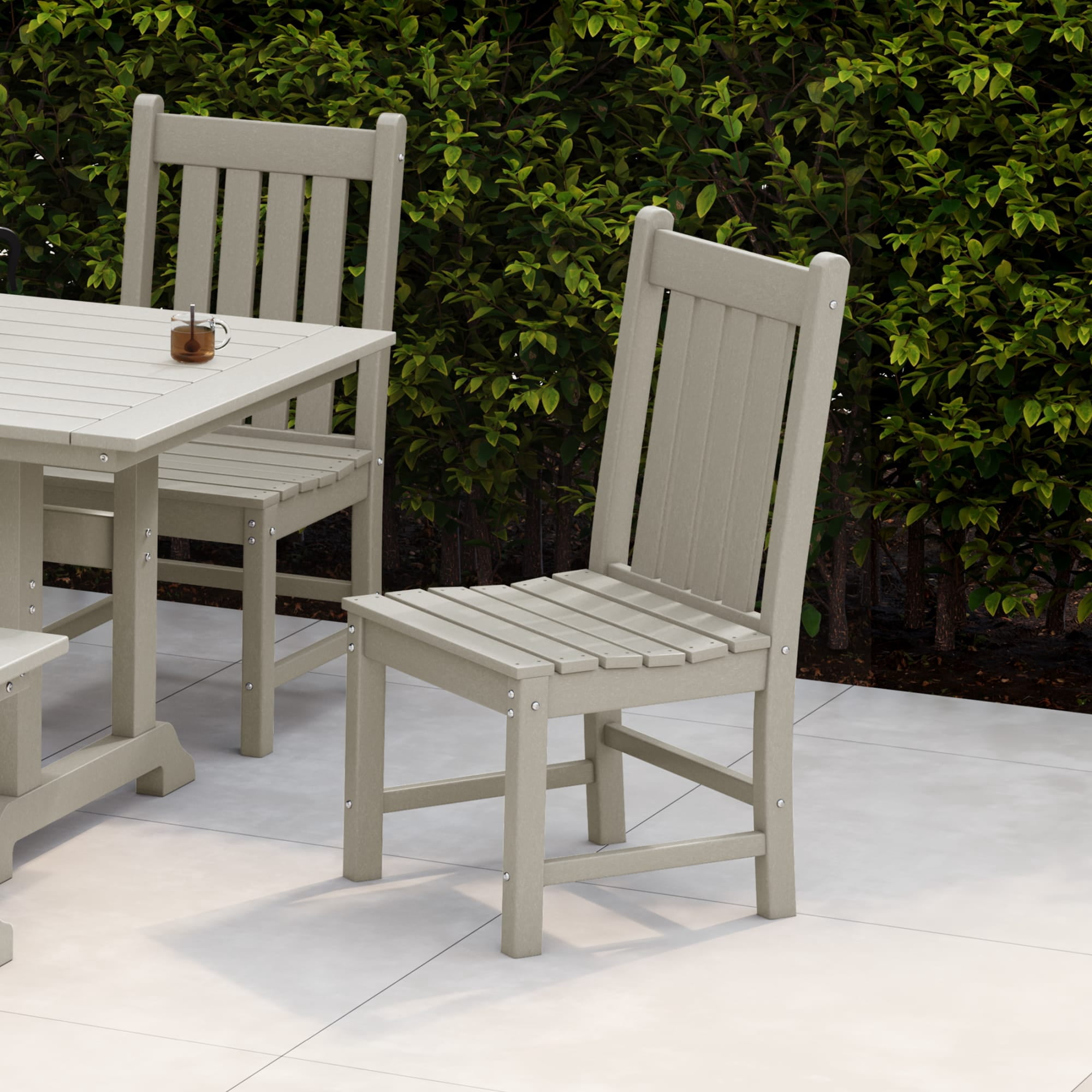 WestinTrends Malibu Outdoor Patio Dining Chair, Sand