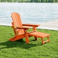 thumbnail image 1 of WestinTrends Malibu Folding Adjustable Adirondack Chair with Retractable Ottoman and Cup Holder, Orange, 1 of 13