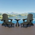 thumbnail image 1 of WestinTrends Malibu Folding Adjustable Adirondack Chair with Retractable Ottoman and Cup Holder (Set of 2), Gray, 1 of 17