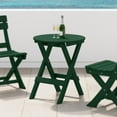 thumbnail image 1 of WestinTrends Malibu HDPE Outdoor 24.5 Inch Round Portable Folding Patio Dining Table, Dark Green, 1 of 15