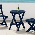 thumbnail image 1 of WestinTrends Malibu HDPE Outdoor 24.5 Inch Round Portable Folding Patio Dining Table, Navy Blue, 1 of 16