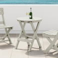 thumbnail image 1 of WestinTrends Malibu HDPE Outdoor 24.5 Inch Round Portable Folding Patio Dining Table, Sand, 1 of 15