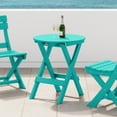 thumbnail image 1 of WestinTrends Malibu HDPE Outdoor 24.5 Inch Round Portable Folding Patio Dining Table, Turquoise, 1 of 16
