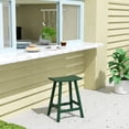 thumbnail image 1 of WestinTrends Malibu HDPE Outdoor Patio 24" Counter Stool Saddle Seat, Dark Green, 1 of 13