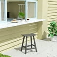 WestinTrends Malibu HDPE Outdoor Patio 24" Counter Stool Saddle Seat