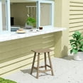 thumbnail image 1 of WestinTrends Malibu HDPE Outdoor Patio 24" Counter Stool Saddle Seat, Weathered Wood, 1 of 10