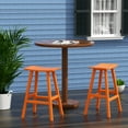 thumbnail image 1 of WestinTrends Malibu HDPE Outdoor Patio 29" Bar Stool Saddle Seat (Set of 2), Orange, 1 of 12