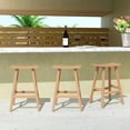 thumbnail image 1 of WestinTrends Malibu HDPE Outdoor Patio 29" Bar Stool Saddle Seat (Set of 3), Teak, 1 of 11