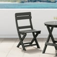 thumbnail image 1 of WestinTrends Malibu HDPE Outdoor Patio Modern Folding Dining Chair, Gray, 1 of 15