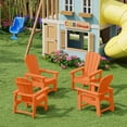 thumbnail image 1 of WestinTrends Malibu Kids Outdoor Adirondack Plastic Patio Chair (Set of 4), Orange, 1 of 14