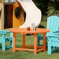 thumbnail image 1 of WestinTrends Malibu Kids Outdoor Patio Furniture HDPE 38" Wide Round Dining Table, Orange, 1 of 15