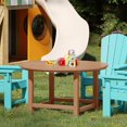 thumbnail image 1 of WestinTrends Malibu Kids Outdoor Patio Furniture HDPE 38" Wide Round Dining Table, Teak, 1 of 15