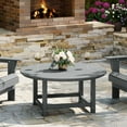 thumbnail image 1 of WestinTrends Malibu Low Outdoor HDPE Round Patio Coffee Table, Gray, 1 of 16
