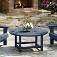 thumbnail image 1 of WestinTrends Malibu Low Outdoor HDPE Round Patio Coffee Table, Navy Blue, 1 of 16