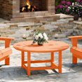 thumbnail image 1 of WestinTrends Malibu Low Outdoor HDPE Round Patio Coffee Table, Orange, 1 of 15