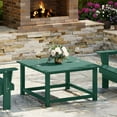 thumbnail image 1 of WestinTrends Malibu Low Outdoor HDPE Square Patio Coffee Table, Dark Green, 1 of 15