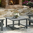 thumbnail image 1 of WestinTrends Malibu Low Outdoor HDPE Square Patio Coffee Table, Gray, 1 of 16