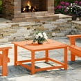 thumbnail image 1 of WestinTrends Malibu Low Outdoor HDPE Square Patio Coffee Table, Orange, 1 of 15