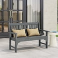 thumbnail image 1 of WestinTrends Malibu Outdoor 2-Person All-Weather HDPE Front Porch Garden Bench, Gray, 1 of 17