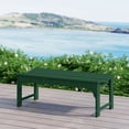 thumbnail image 1 of WestinTrends Malibu 46" Outdoor Backless Patio Bench – All-Weather Poly Lumber Garden Bench, Dark Green, 1 of 12