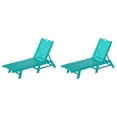 thumbnail image 1 of WestinTrends Malibu Outdoor Chaise Lounge Set of 2, All Weather Poly Lumber Patio Pool Lounge Chair with 5 Posistions Backrest, Turquoise, 1 of 9