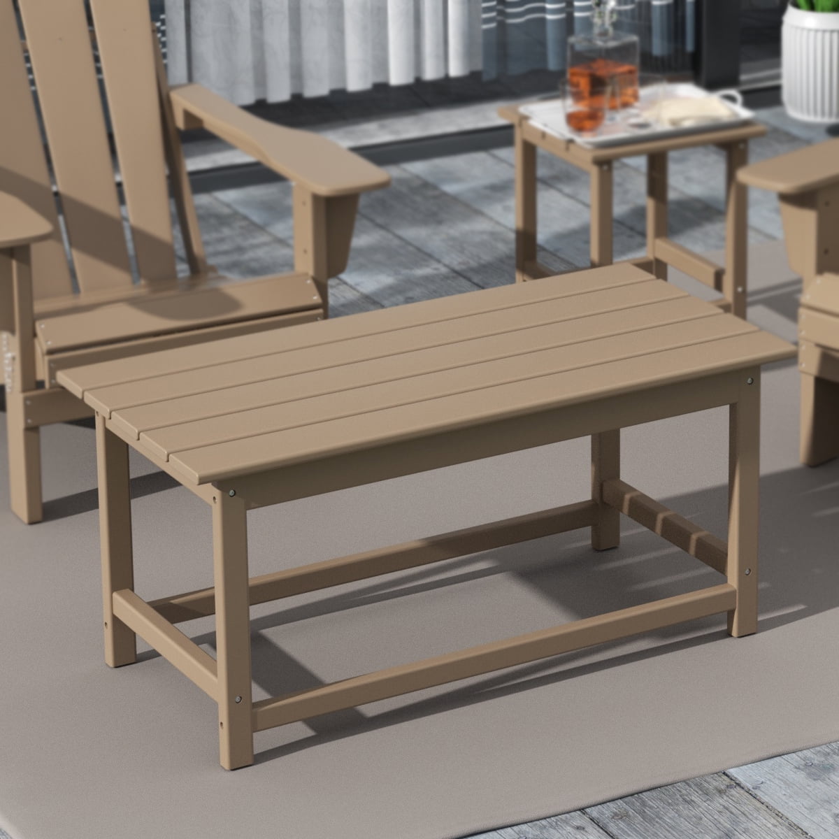 "WestinTrends Malibu Polywood Outdoor Coffee Table, 35""x17.5 ...