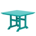 thumbnail image 1 of WestinTrends Malibu Outdoor Dining Table, All Weather Poly Lumber Adirondack 43" Trestle Square Patio Table with Umbrella Hole, Turquoise, 1 of 7