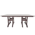 thumbnail image 1 of WestinTrends Malibu Outdoor Dining Table for 6, All Weather Poly Lumber Adirondack 71" Trestle Long Dining Table with Umbrella Hole, Dark Brown, 1 of 7