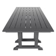 thumbnail image 1 of WestinTrends Malibu Outdoor Dining Table for 6, All Weather Poly Lumber Adirondack 71" Trestle Long Dining Table with Umbrella Hole, Gray, 1 of 7