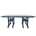 thumbnail image 1 of WestinTrends Malibu Outdoor Dining Table for 6, All Weather Poly Lumber Adirondack 71" Trestle Long Dining Table with Umbrella Hole, Navy Blue, 1 of 7