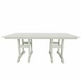thumbnail image 1 of WestinTrends Malibu Outdoor Dining Table for 6, All Weather Poly Lumber Adirondack 71" Trestle Long Dining Table with Umbrella Hole, Sand, 1 of 7