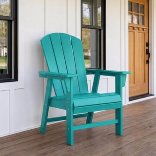WestinTrends Malibu Outdoor HDPE Plastic Modern Adirondack Chair With Easy On & Easy Off Seat Design, Turquoise