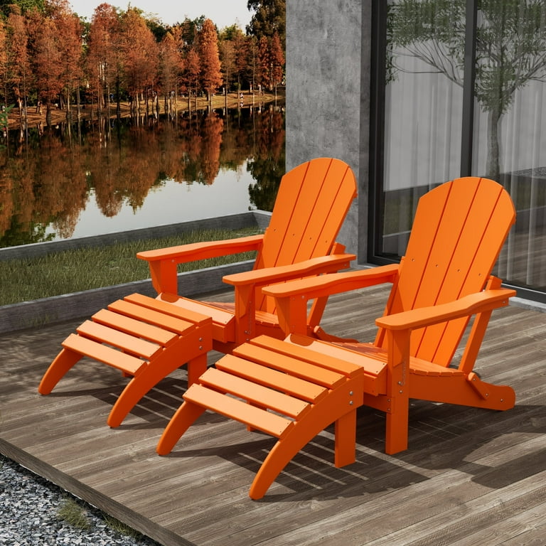 WestinTrends Malibu Outdoor Lounge Chair Set, 4-Pieces Adirondack