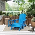 thumbnail image 1 of WestinTrends Malibu 3-Piece set classic Adirondack chair with ottoman and a small coffee table (1 seater), Pacific Blue, 1 of 13