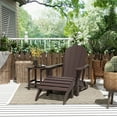 thumbnail image 1 of WestinTrends Malibu 3-Piece set classic Adirondack chair with ottoman and a small coffee table (1 seater), Dark Brown, 1 of 13