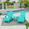 thumbnail image 1 of WestinTrends Malibu 5-Piece set classic Adirondack chairs with ottoman and a small coffee table (2 seater), Turquoise, 1 of 12