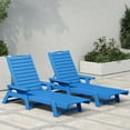 thumbnail image 1 of WestinTrends Malibu Outdoor Lounge Chairs Set of 2, All Weather Poly Lumber Patio Chaise Lounge Pool Chairs with 5 Positions Backrest, Pacific Blue, 1 of 9