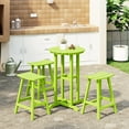 thumbnail image 1 of WestinTrends Malibu Outdoor Patio Counter Height Bar Stools Bistro Bar Table 4-Piece Set, Lime, 1 of 8