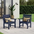 thumbnail image 1 of WestinTrends Malibu Outdoor Patio HDPE Adirondack Dining Arm Chairs (Set of 2), Navy Blue, 1 of 17