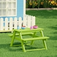 thumbnail image 1 of WestinTrends Malibu Outdoor Patio Kids HDPE Plastic Picnic Bench Table, Lime, 1 of 5