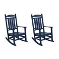 thumbnail image 1 of WestinTrends Malibu Outdoor Rocking Chair Set of 2, All Weather Poly Lumber Adirondack Rocker Chair with High Back, 350 Lbs Support Patio Rocking Chair for Porch Deck Garden Lawn, Navy Blue, 1 of 7