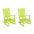 thumbnail image 1 of WestinTrends Malibu Outdoor Rocking Chair Set of 2, All Weather Poly Lumber Adirondack Rocker Chair with High Back, 350 Lbs Support Patio Rocking Chair for Porch Deck Garden Lawn, Lime, 1 of 7