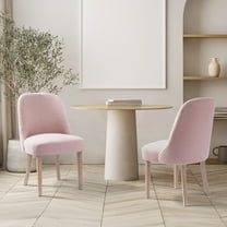 WestinTrends Mid-Century Modern Upholstered Boucle Dining Chair, Dusty Peach