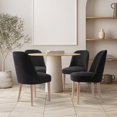 thumbnail image 1 of WestinTrends Mid-Century Modern Upholstered Boucle Dining Chair (Set of 4), Black, 1 of 15