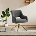 thumbnail image 1 of WestinTrends Mid-Century Modern Wide Boucle Swivel Accent Arm Chair, Gray, 1 of 12